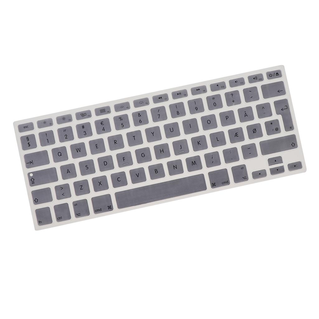 Danish 12 Keyboard Protective Film for 13.3 inch 15pro Macbook silver gray