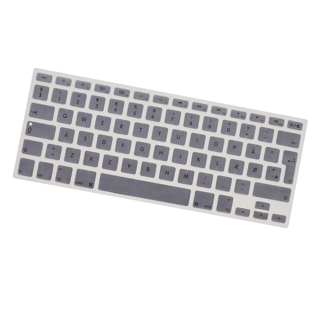 Danish 12 Keyboard Protective Film for 13.3 inch 15pro Macbook silver gray