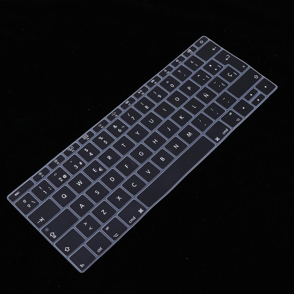 Spanish Phonetic Keyboard Protective Film for 12 inch Macbook black