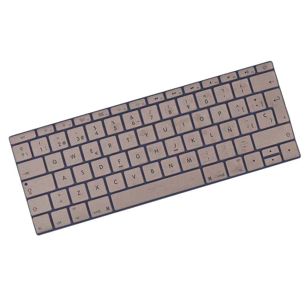Spanish Phonetic Keyboard Protective Film for 12 inch Macbook gold