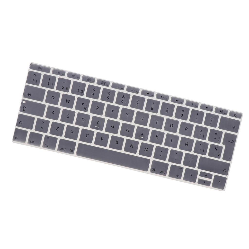 Spanish Phonetic Keyboard Protective Film for 12 inch Macbook silver