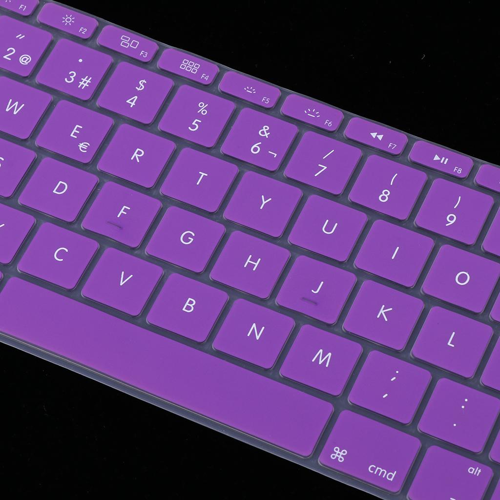 Spanish Phonetic Keyboard Protective Film for 12 inch Macbook purple