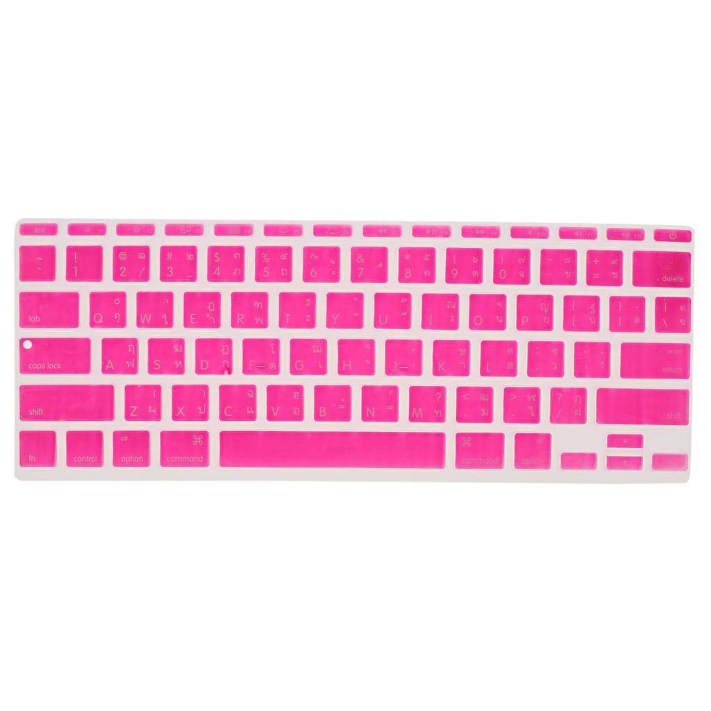 Thai Language Keyboard Skin Film Protective Cover for MacBook Rose Red
