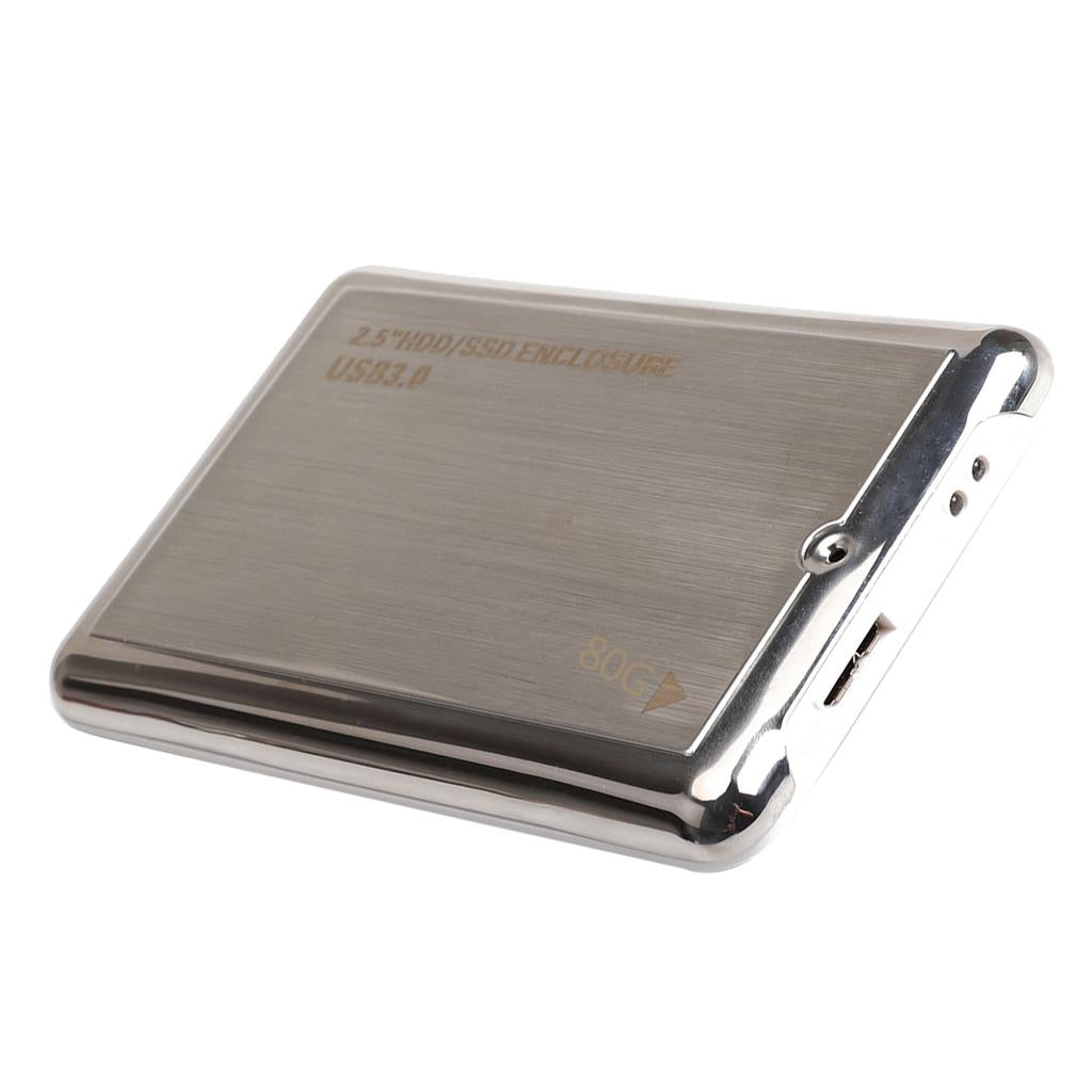 2.5 Inch Desktop/Laptop Micro B HDD SSD with Enclosure 80G