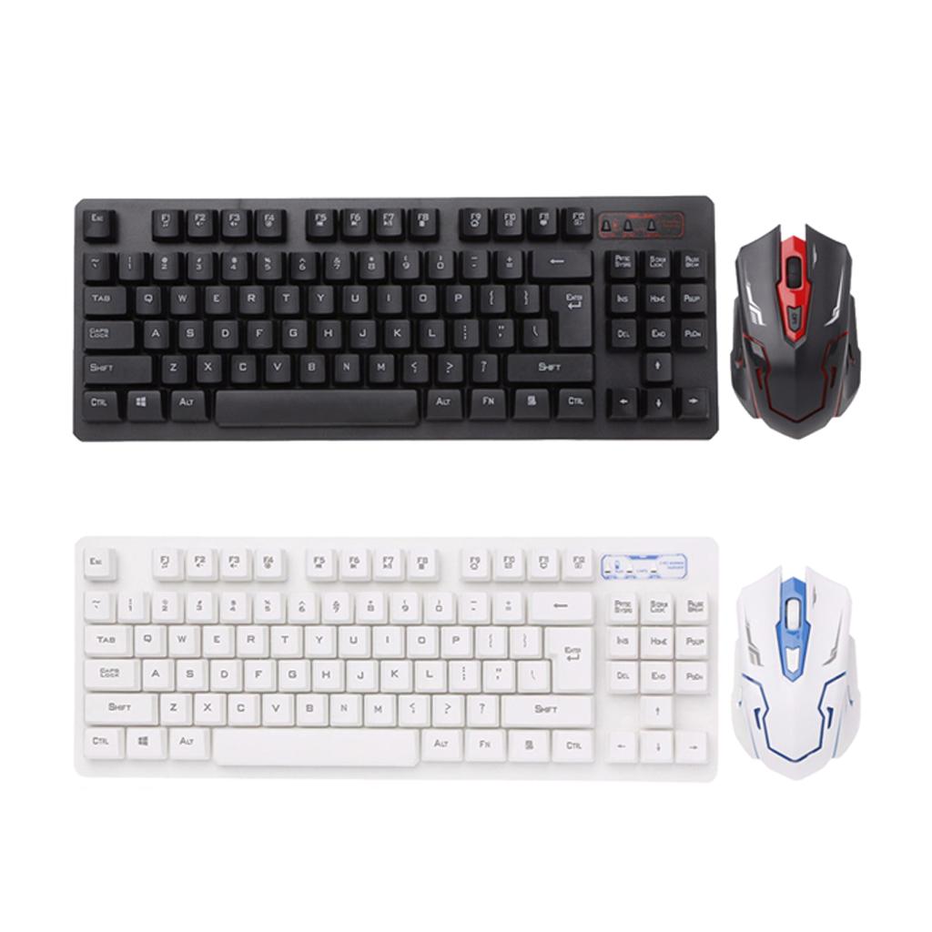 2.4G Wireless Keyboard and Mouse Combination for PC Computer Laptop Black