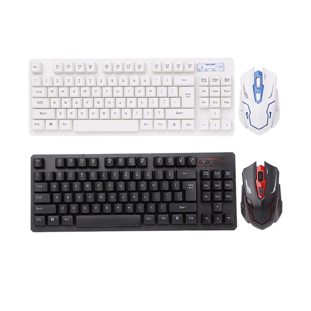 2.4G Wireless Keyboard and Mouse Combination for PC Computer Laptop Black