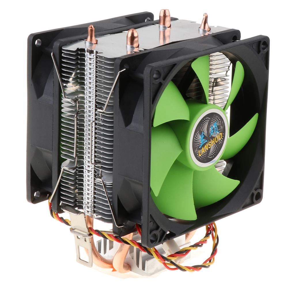 3 Pin Liquid CPU Cooler Cooling Fan Silent Radiator Green