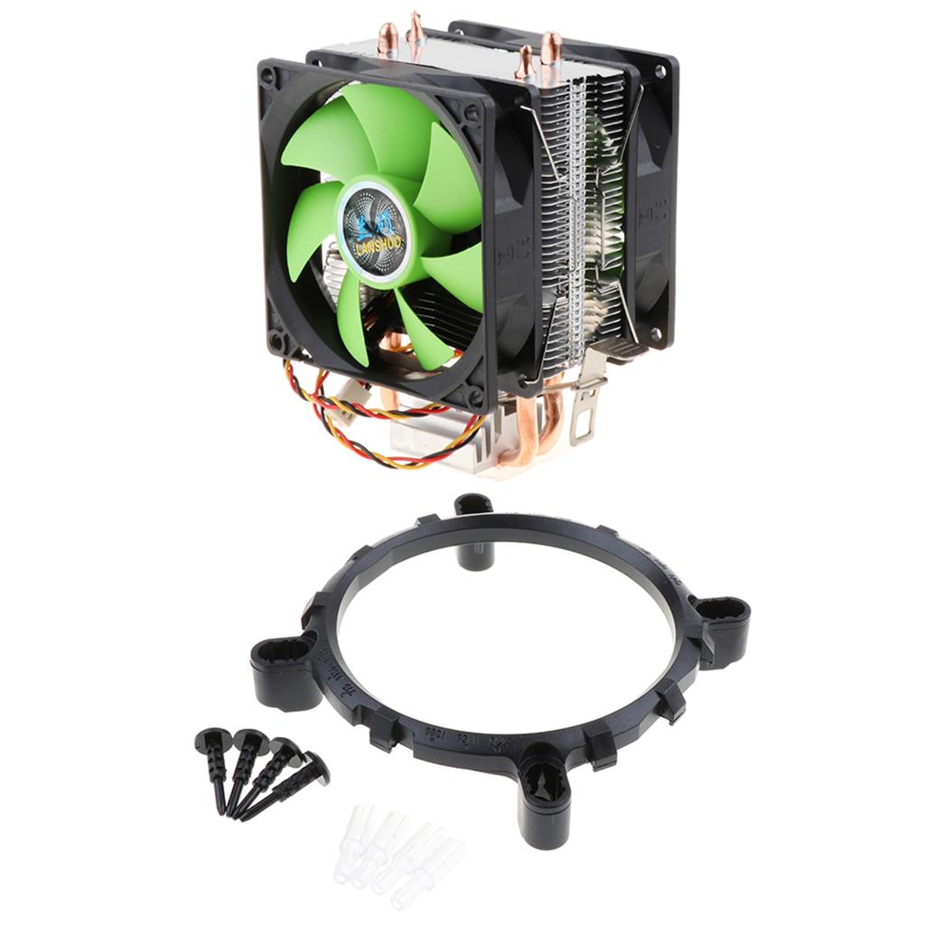 3 Pin Liquid CPU Cooler Cooling Fan Silent Radiator Green