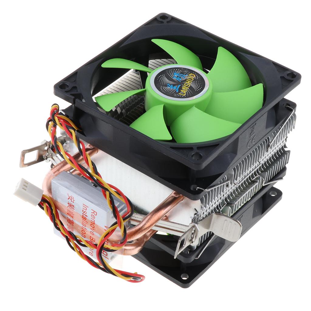 3 Pin Liquid CPU Cooler Cooling Fan Silent Radiator Green