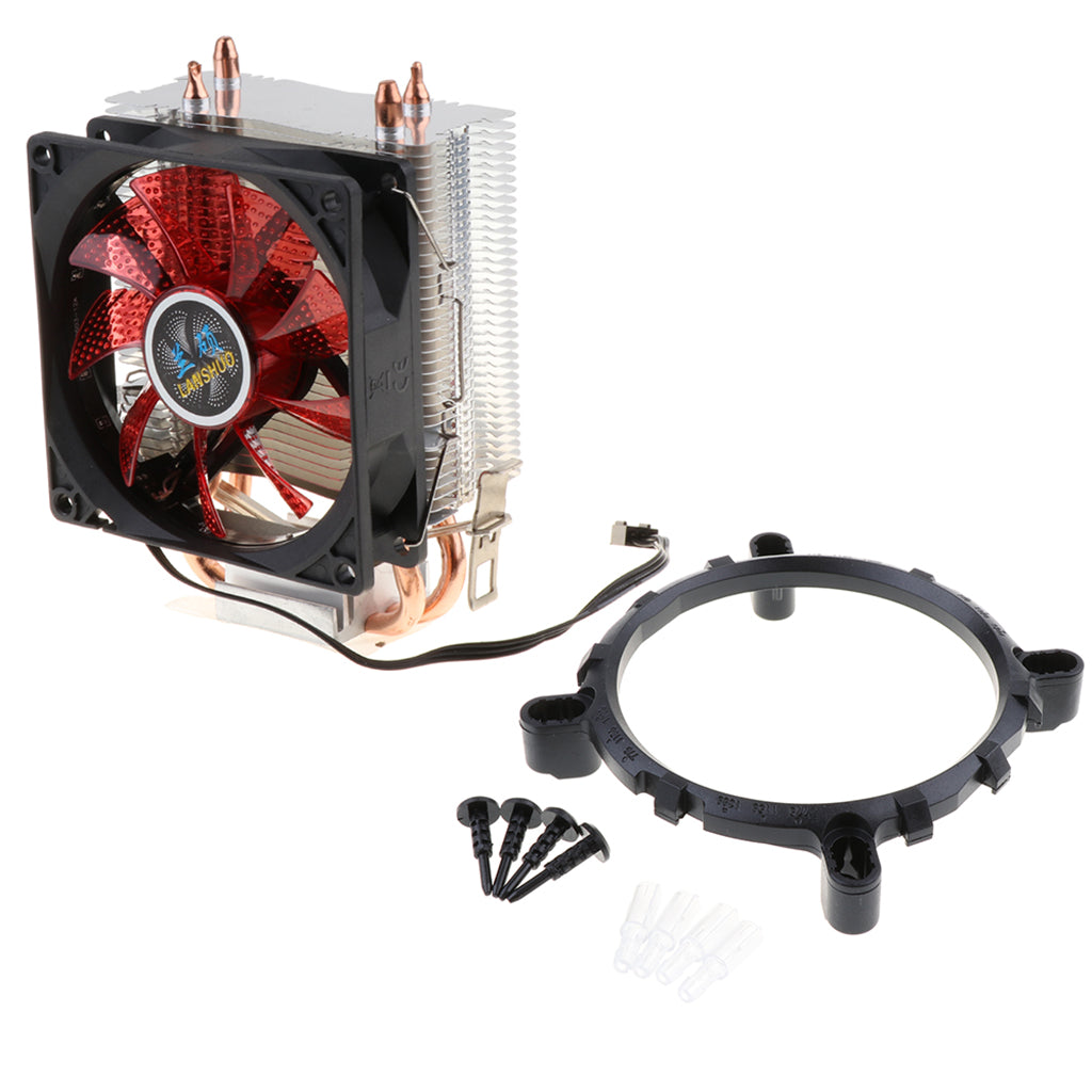 CPU Cooler Single Fan for PC 12VDC with 3Pin Cable Red