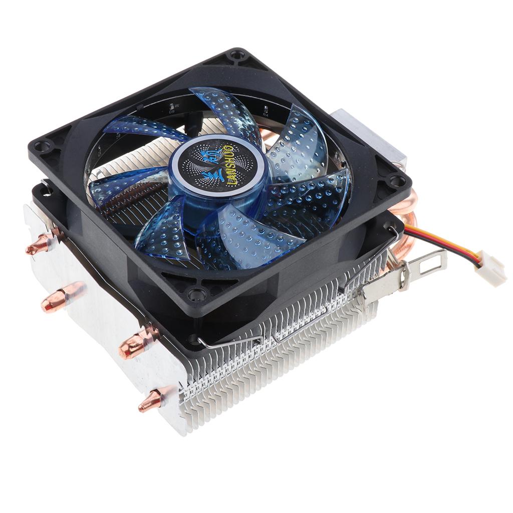 CPU Cooler Single Fan for PC 12VDC with 3Pin Cable Blue