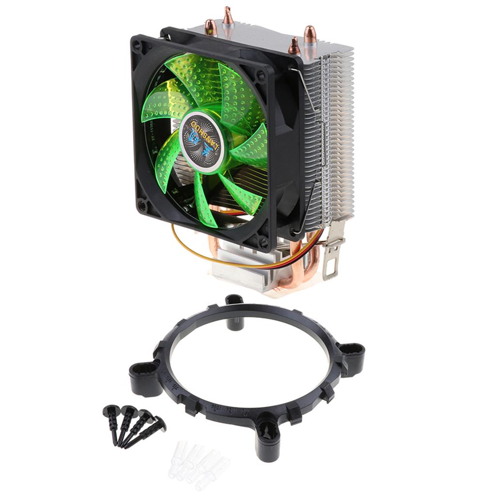CPU Cooler Single Fan for PC 12VDC with 3Pin Cable Green