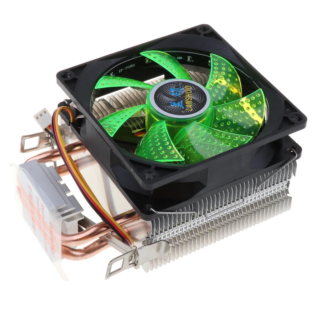 CPU Cooler Single Fan for PC 12VDC with 3Pin Cable Green