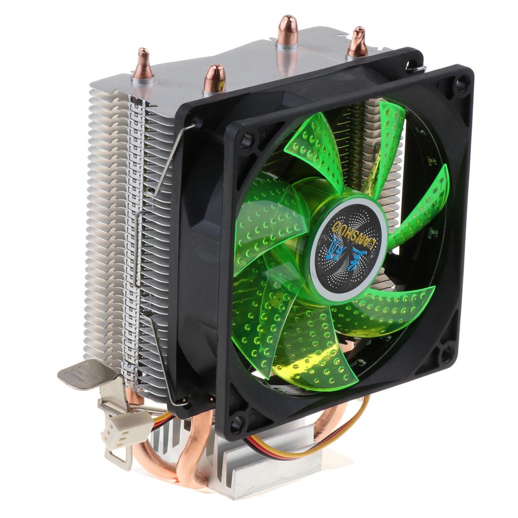 CPU Cooler Single Fan for PC 12VDC with 3Pin Cable Green