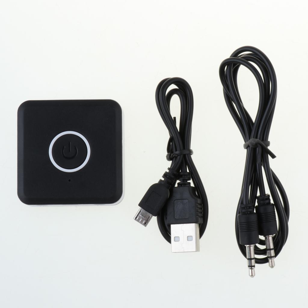 2 in 1 Bluetooth 4.2 Audio Adapter Transmitter Receiver with USB Cable Black