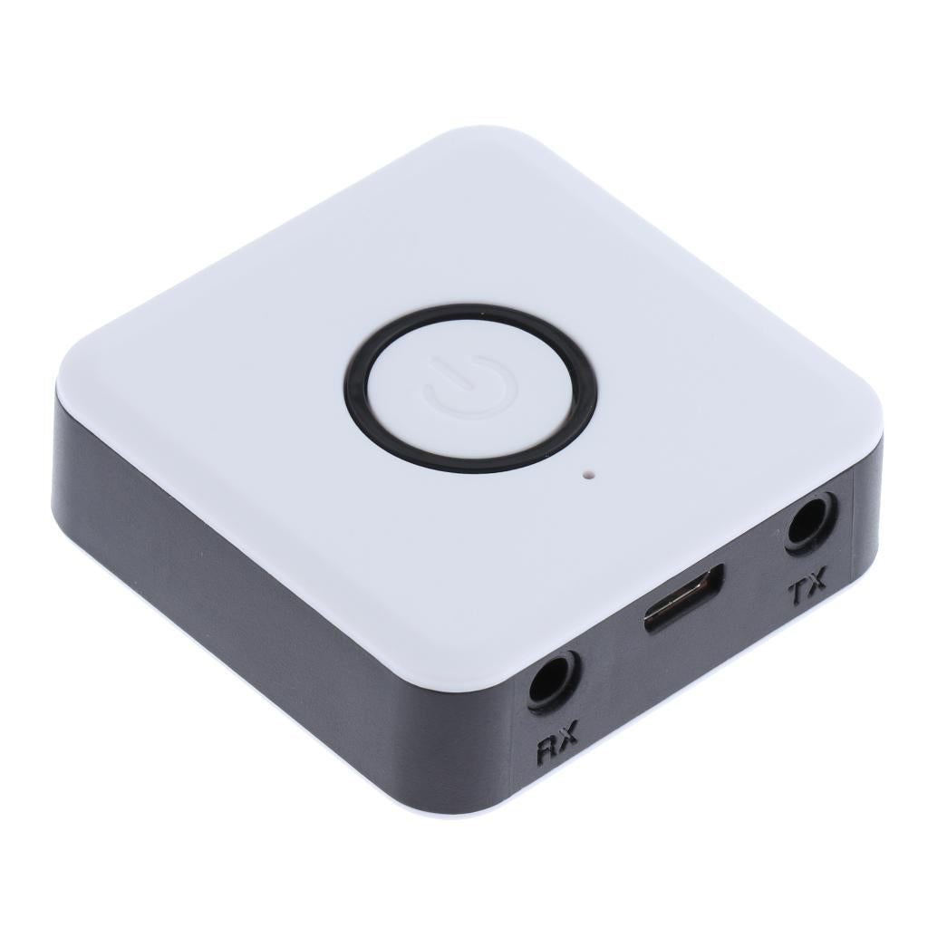 2 in 1 Bluetooth 4.2 Audio Adapter Transmitter Receiver with USB Cable White