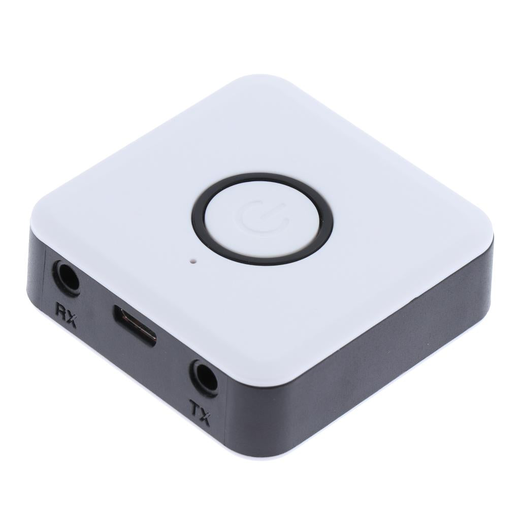 2 in 1 Bluetooth 4.2 Audio Adapter Transmitter Receiver with USB Cable White