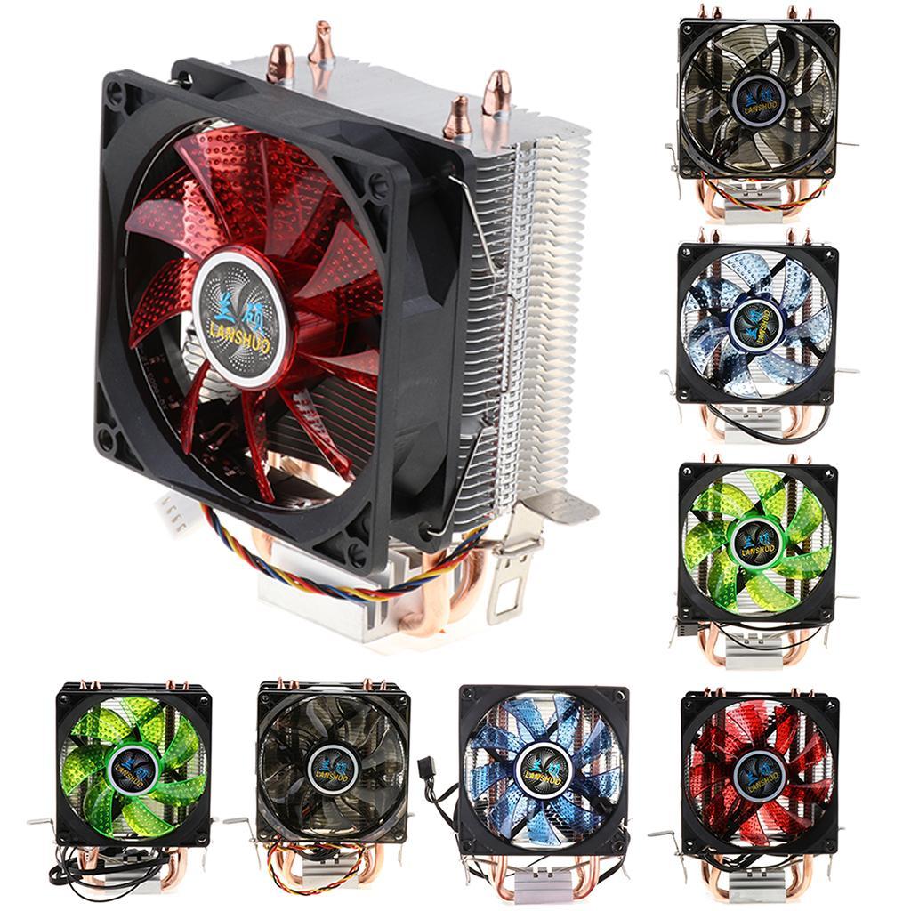 Quiet CPU Cooling Fan 4 Pin Wire 12 LED RGB CPU Cooler Heatsink Red