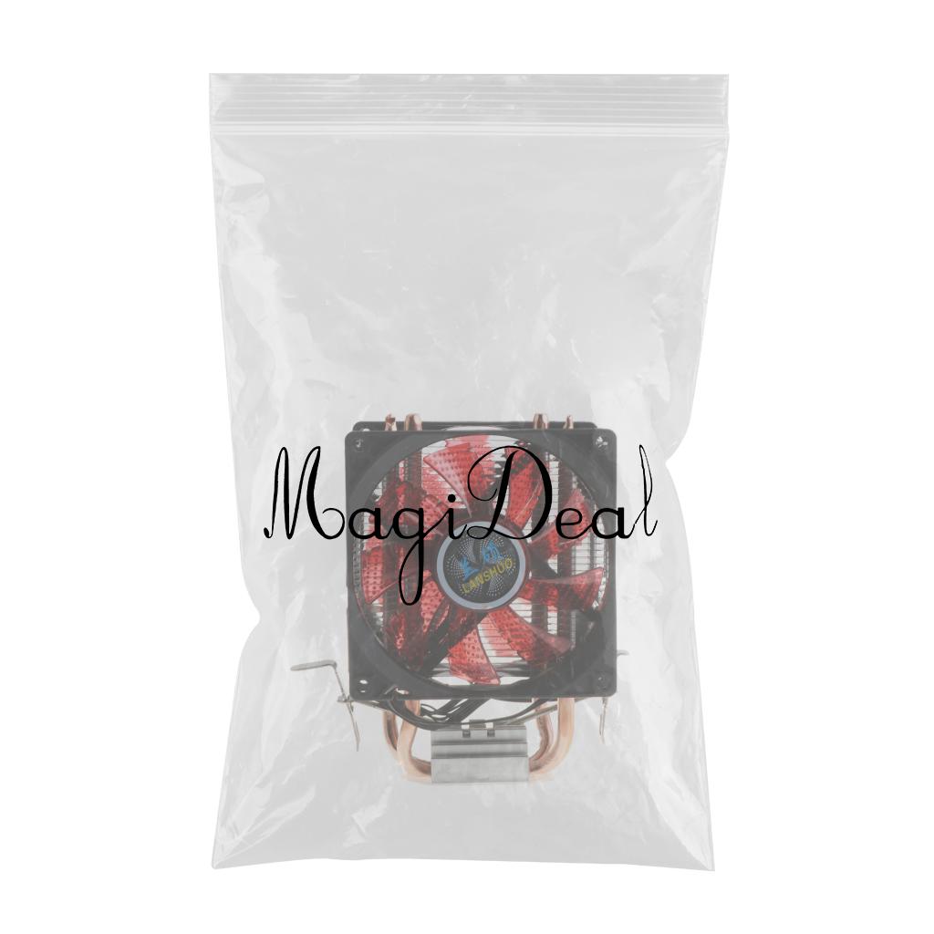 Dual-Tower Quiet CPU Cooling Fan 4 Pin Wire 12 LED RGB CPU Cooler Red