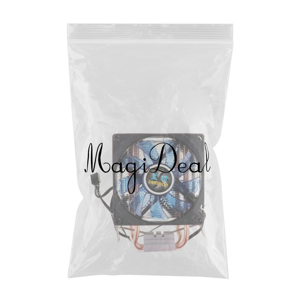 Dual-Tower Quiet CPU Cooling Fan 4 Pin Wire 12 LED RGB CPU Cooler Blue