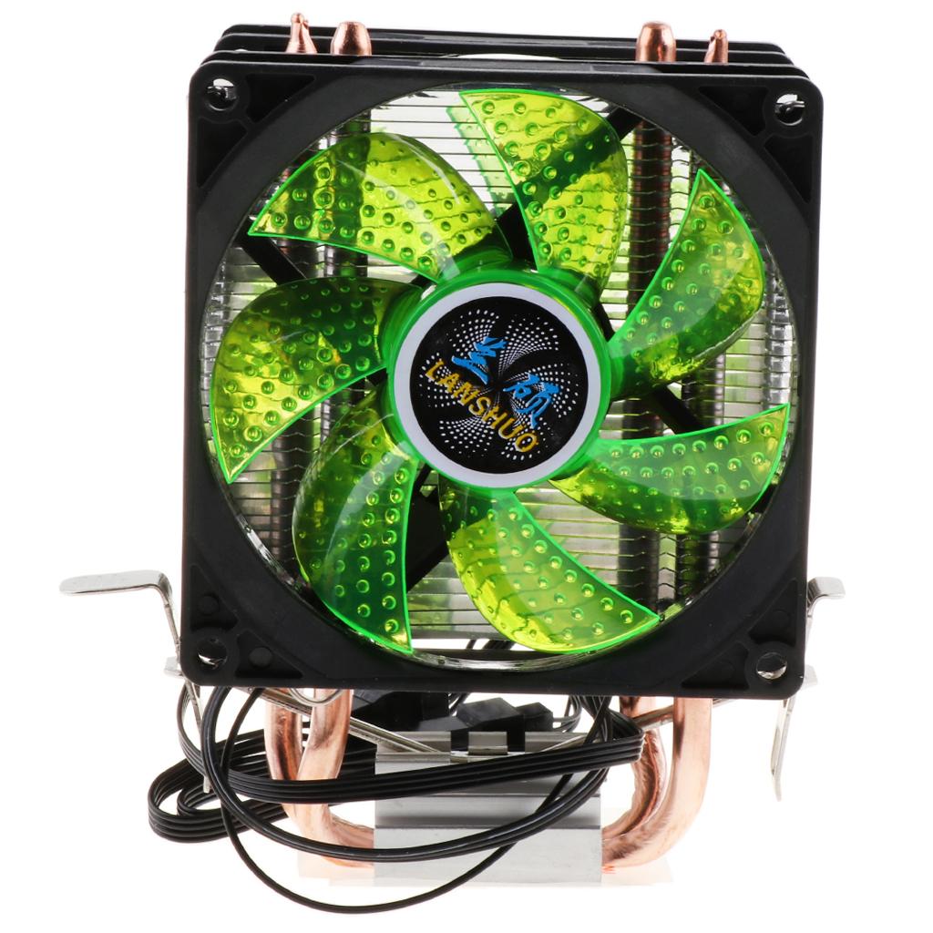 Dual-Tower Quiet CPU Cooling Fan 4 Pin Wire 12 LED RGB CPU Cooler Green