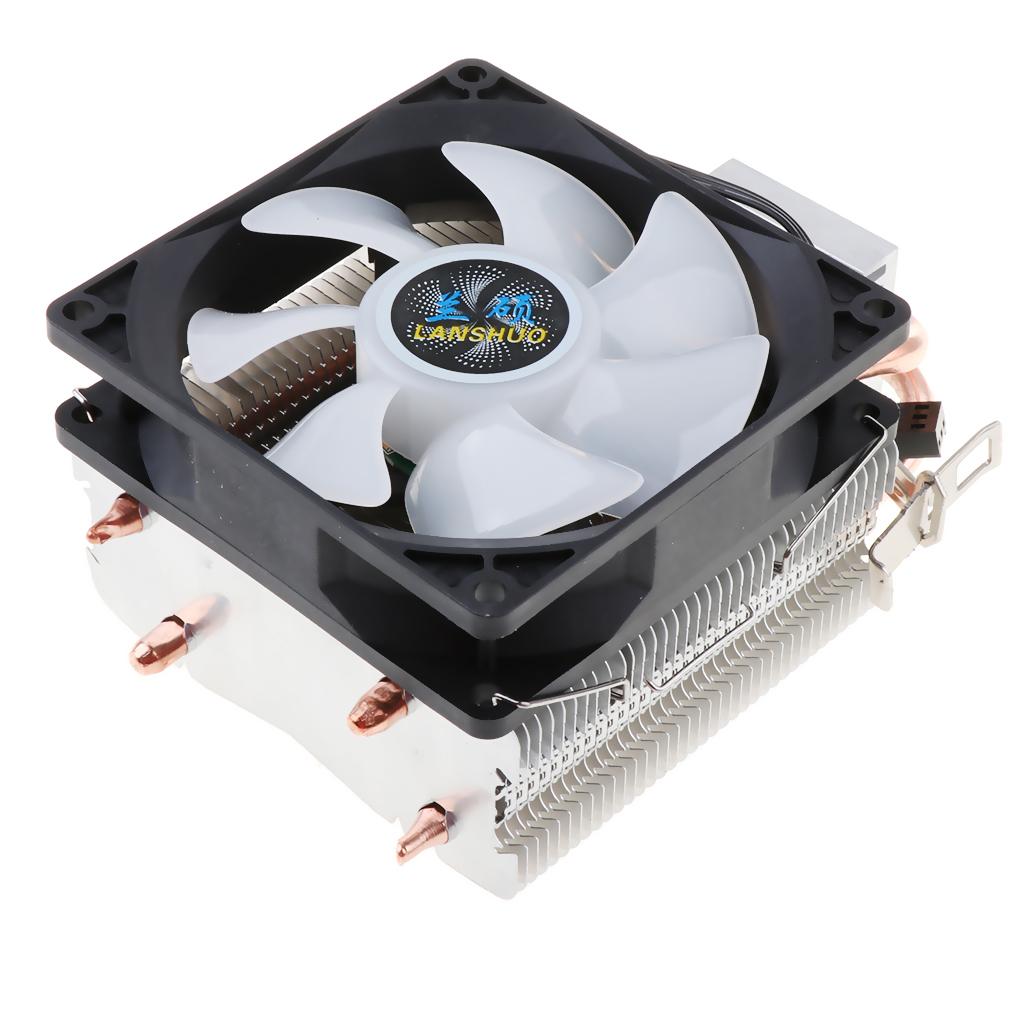 90mm Quiet Computer CPU Cooling Fan 3Pins Wire LED CPU Cooler 1