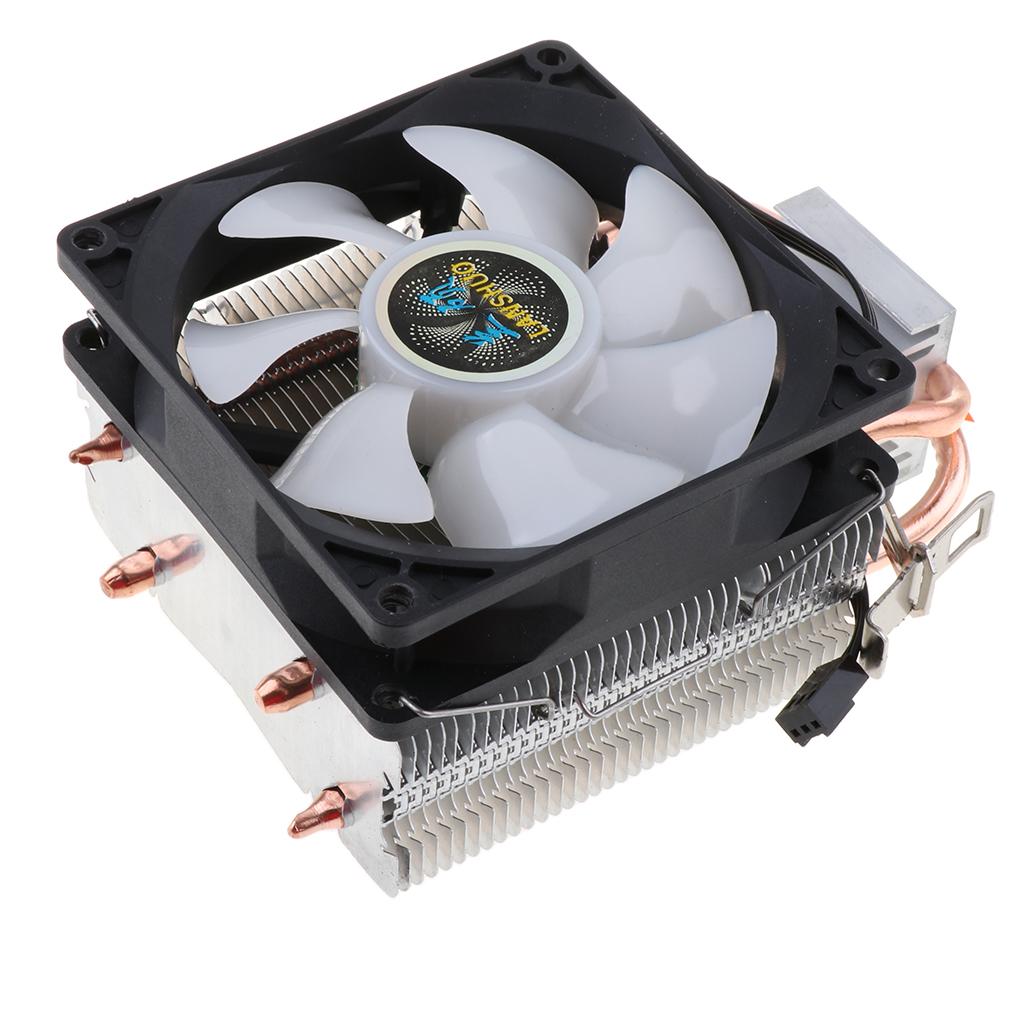 90mm Quiet Computer CPU Cooling Fan 3Pins Wire LED CPU Cooler 2