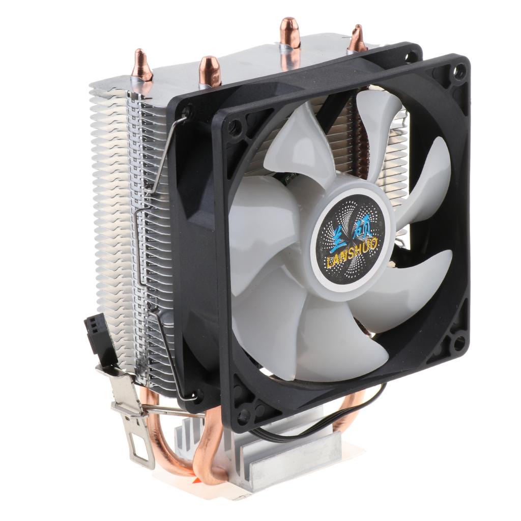 90mm Quiet Computer CPU Cooling Fan 3Pins Wire LED CPU Cooler 2