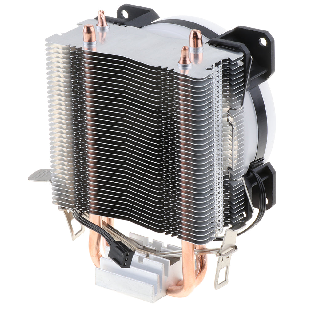 2 Heat Pipe 3 Wire With Light Single Fan Cpu Fan Radiator Cooler Heat Sinks for Intel LGA 775, Core 2DUO, Celeronp, Pentium 4, Pentium D Intel LGA