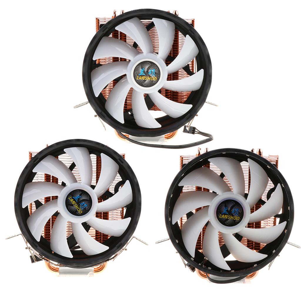 120mm Quiet Computer CPU Cooling Fan 3 Pin Wire LED CPU Cooler 5 Color