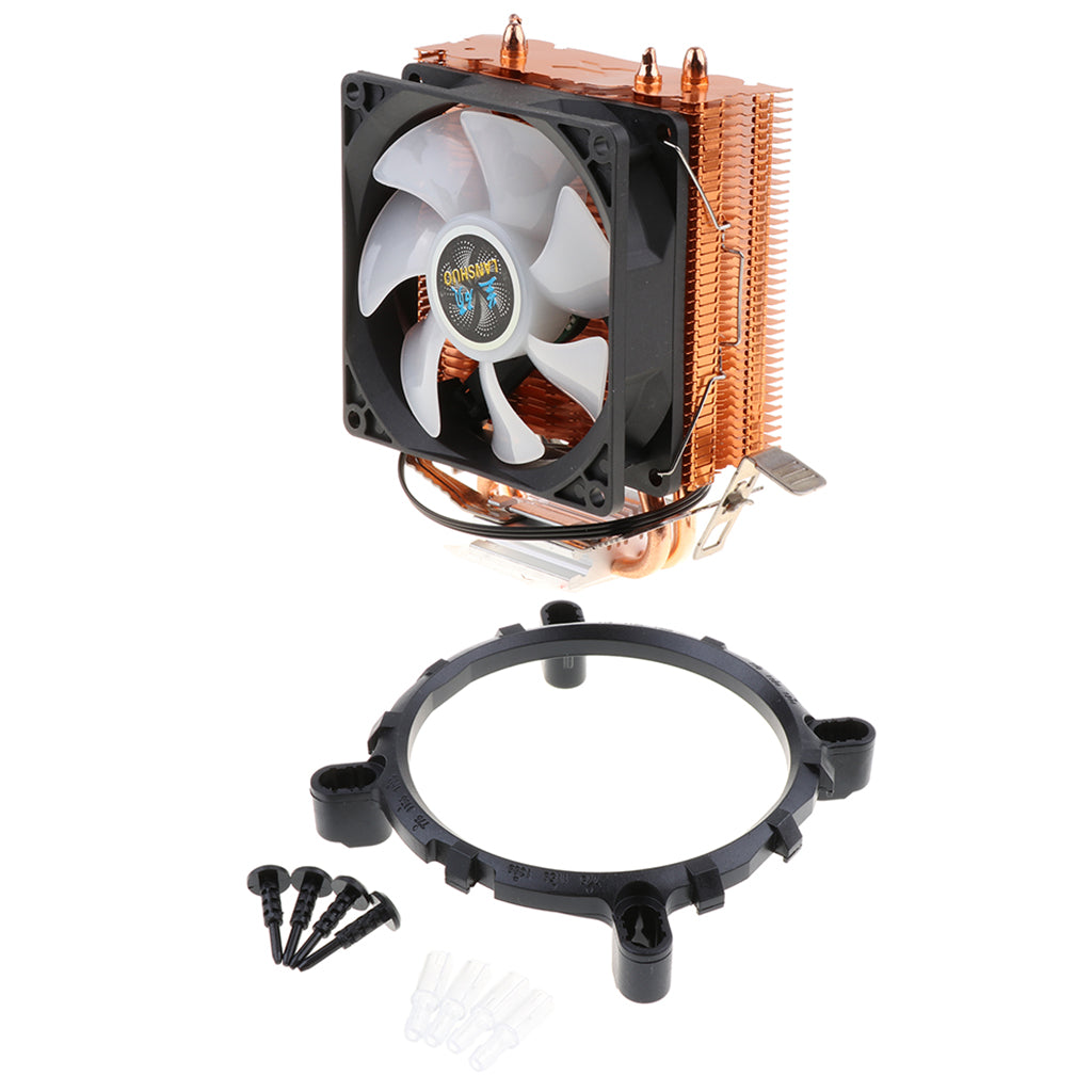 90mm Quiet Computer CPU Cooling Fan 3 Pin Wire LED CPU Cooler 5 Color