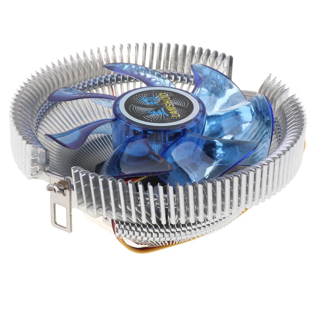 Quiet Computer CPU Cooling Fan High Performance CPU Cooler Radiator (Blue)