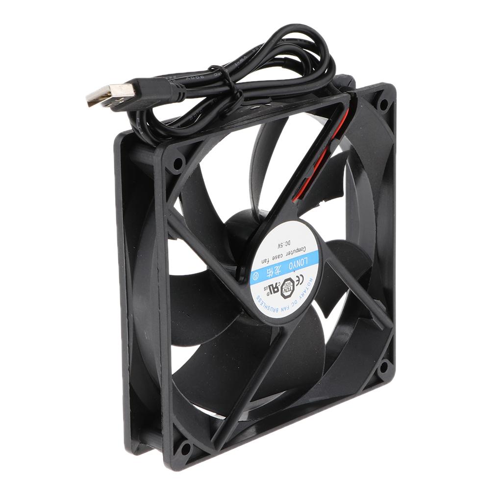 120mm 5V USB Silent Cooling Fan Fit for Router/Set-top Box Universal Blue