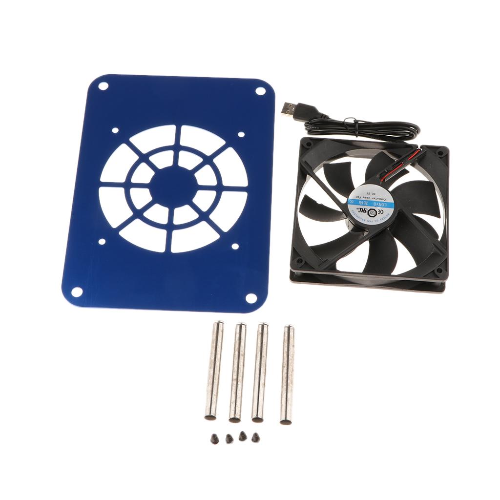 120mm 5V USB Silent Cooling Fan Fit for Router/Set-top Box Universal Blue