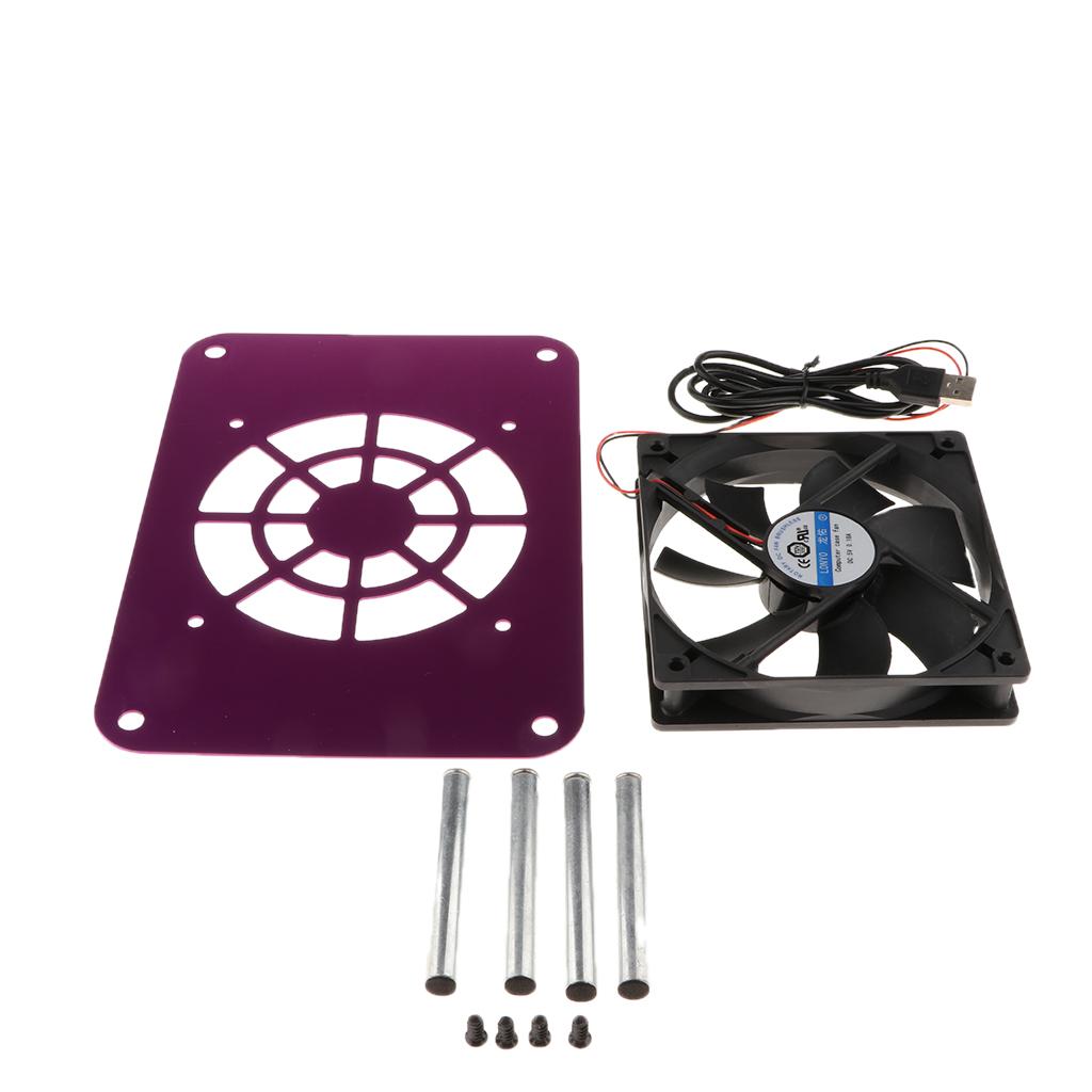 120mm 5V USB Silent Cooling Fan Fit for Router/Set-top Box Universal Purple