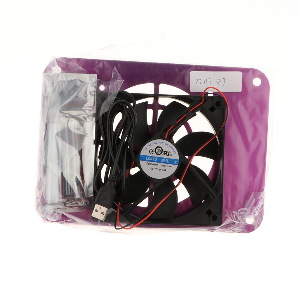 120mm 5V USB Silent Cooling Fan Fit for Router/Set-top Box Universal Purple