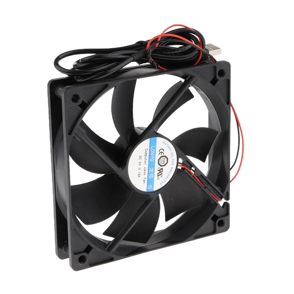 120mm 5V USB Silent Cooling Fan Fit for Router/Set-top Box Universal Purple