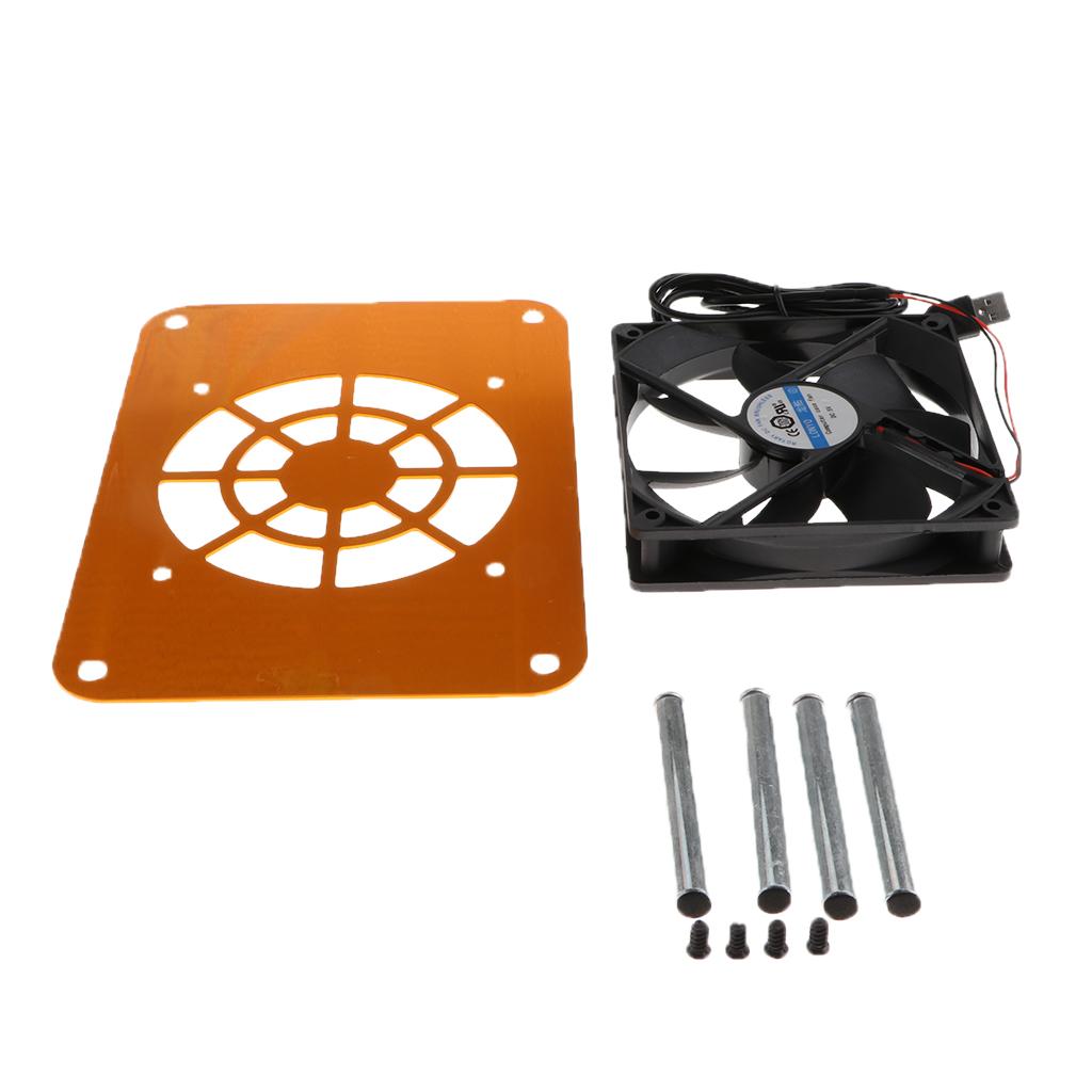 120mm 5V USB Silent Cooling Fan Fit for Router/Set-top Box Universal Gold