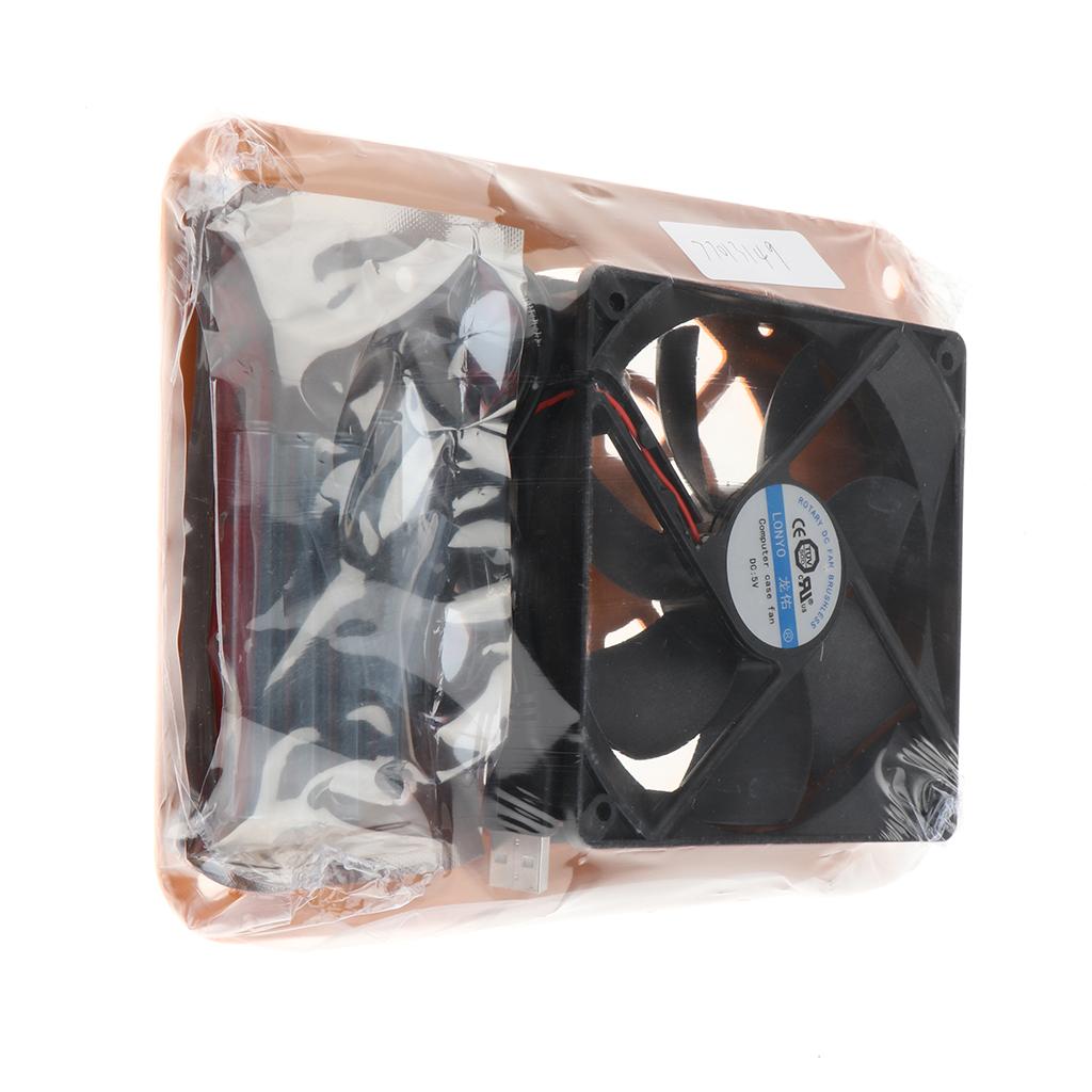 120mm 5V USB Silent Cooling Fan Fit for Router/Set-top Box Universal Gold