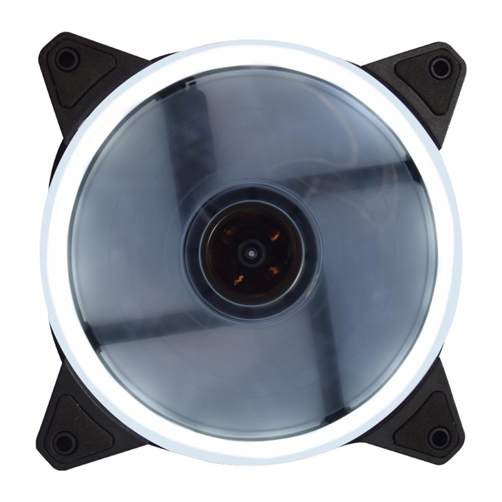 12CM LED Computer Case Cooling Fan for PC White Light Loop