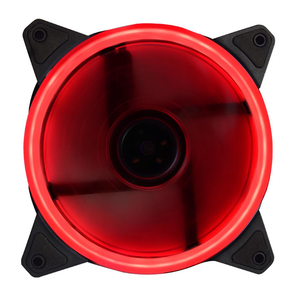12CM LED Computer Case Cooling Fan for PC Red Light Loop