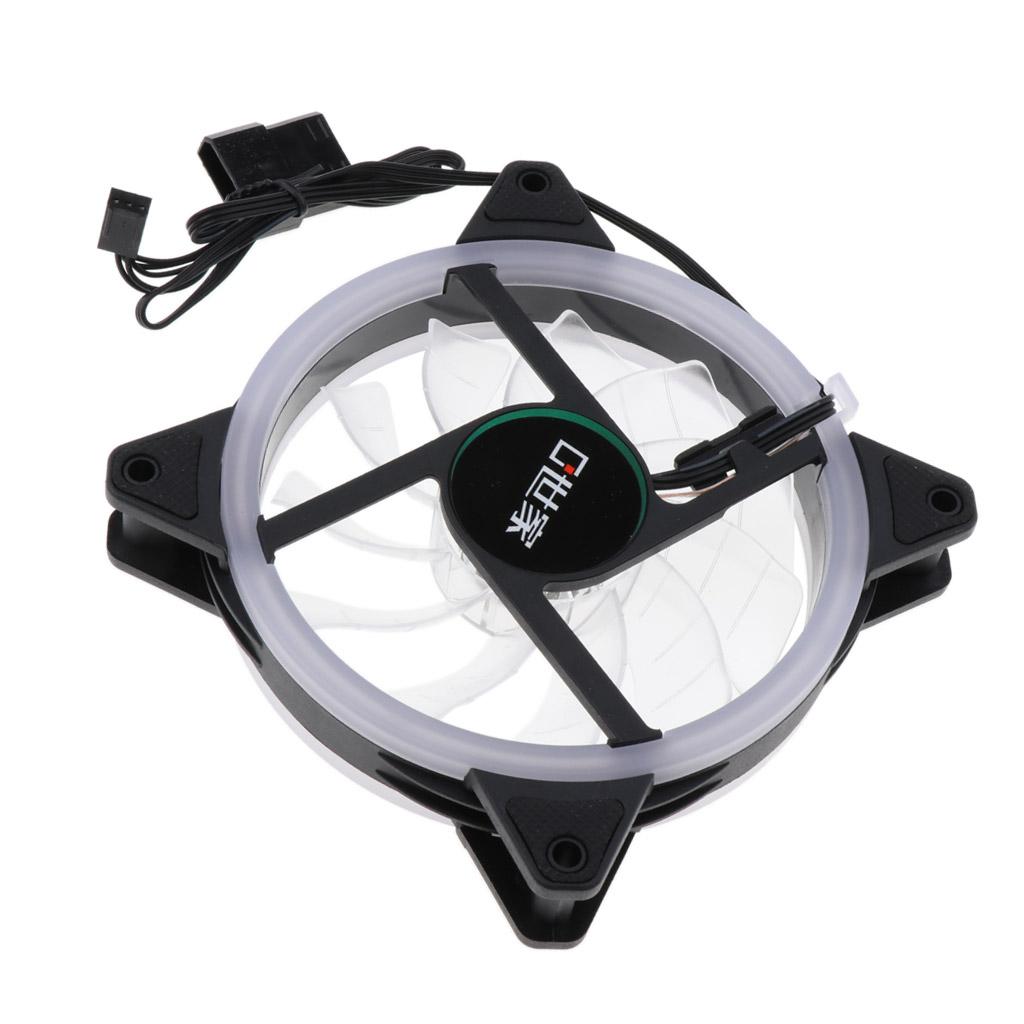 12CM LED Computer Case Cooling Fan for PC Green Light Loop