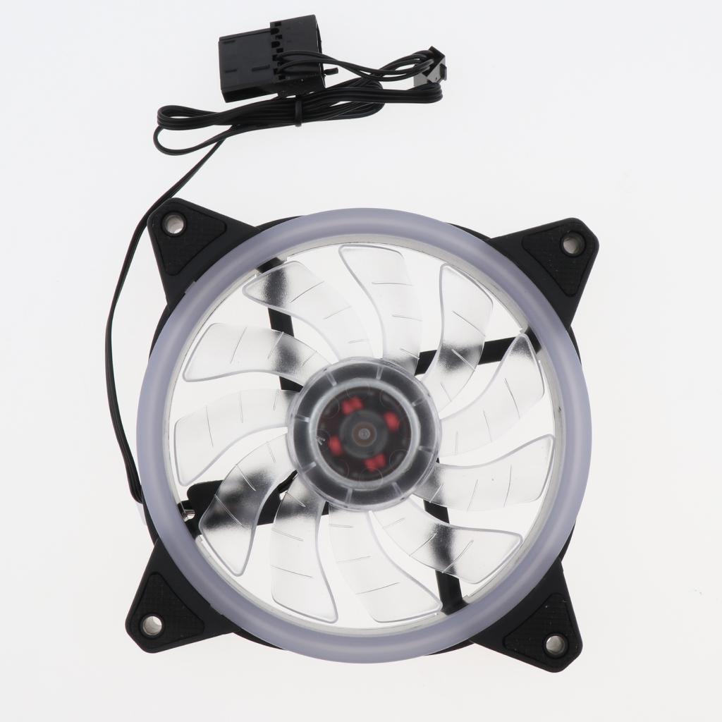 12CM LED Computer Case Cooling Fan for PC Green Light Loop
