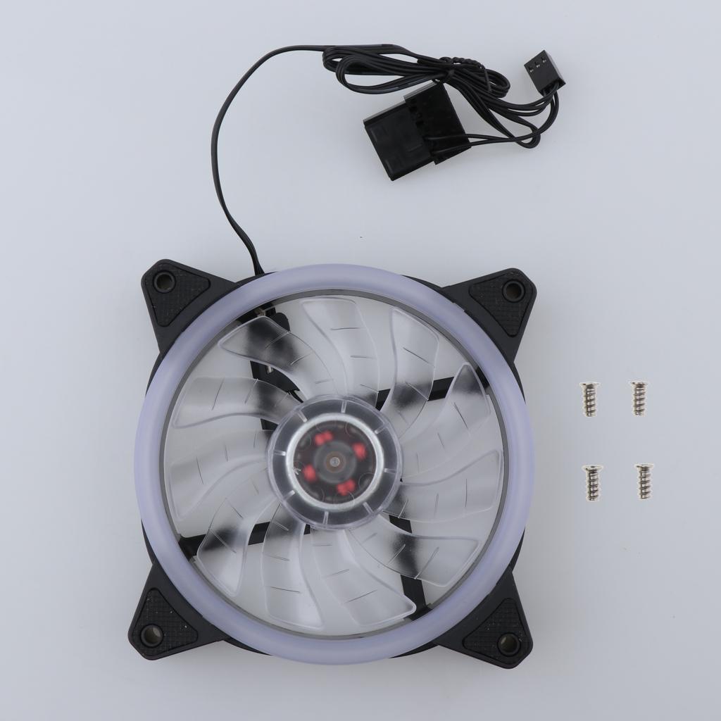 12CM LED Computer Case Cooling Fan for PC Green Light Loop
