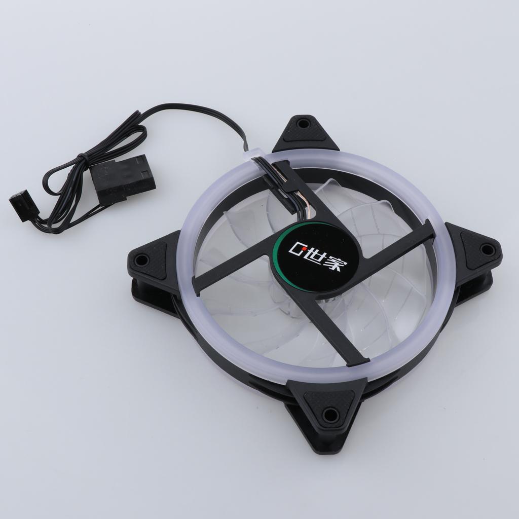 12CM LED Computer Case Cooling Fan for PC Green Light Loop