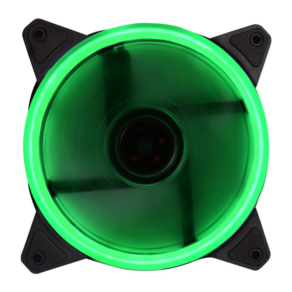 12CM LED Computer Case Cooling Fan for PC Green Light Loop