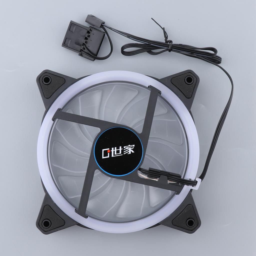 12CM LED Computer Case Cooling Fan for PC Blue Light Loop