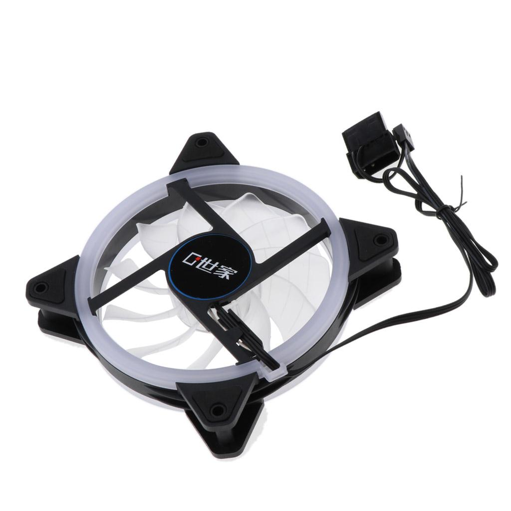 12CM LED Computer Case Cooling Fan for PC Blue Light Loop