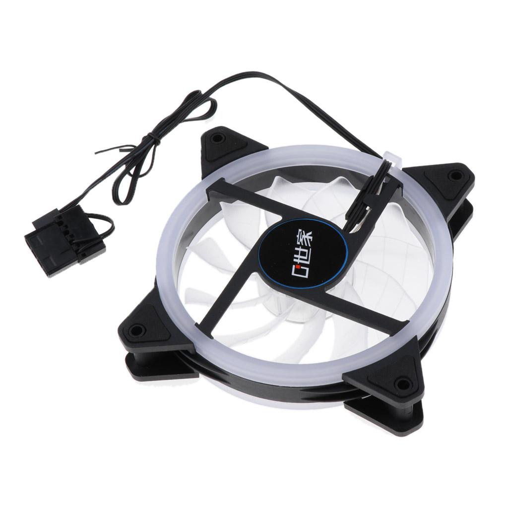 12CM LED Computer Case Cooling Fan for PC Blue Light Loop