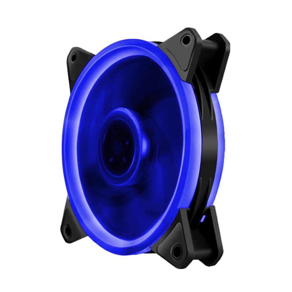 12CM LED Computer Case Cooling Fan for PC Blue Light Loop
